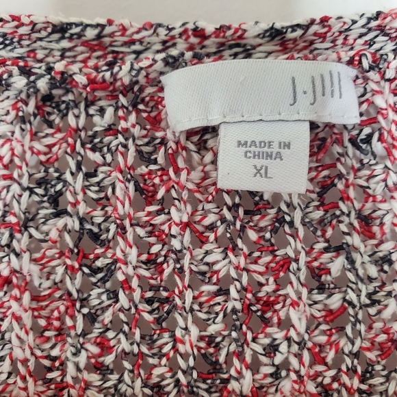 J Jill Womens Open Front Marled Knit  Cardigan Sweater Size XL Textured Casual - Picture 6 of 10
